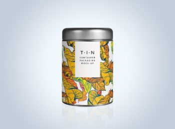 Free Tin Container Mockup