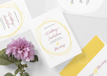 Free Wedding Card Mockup