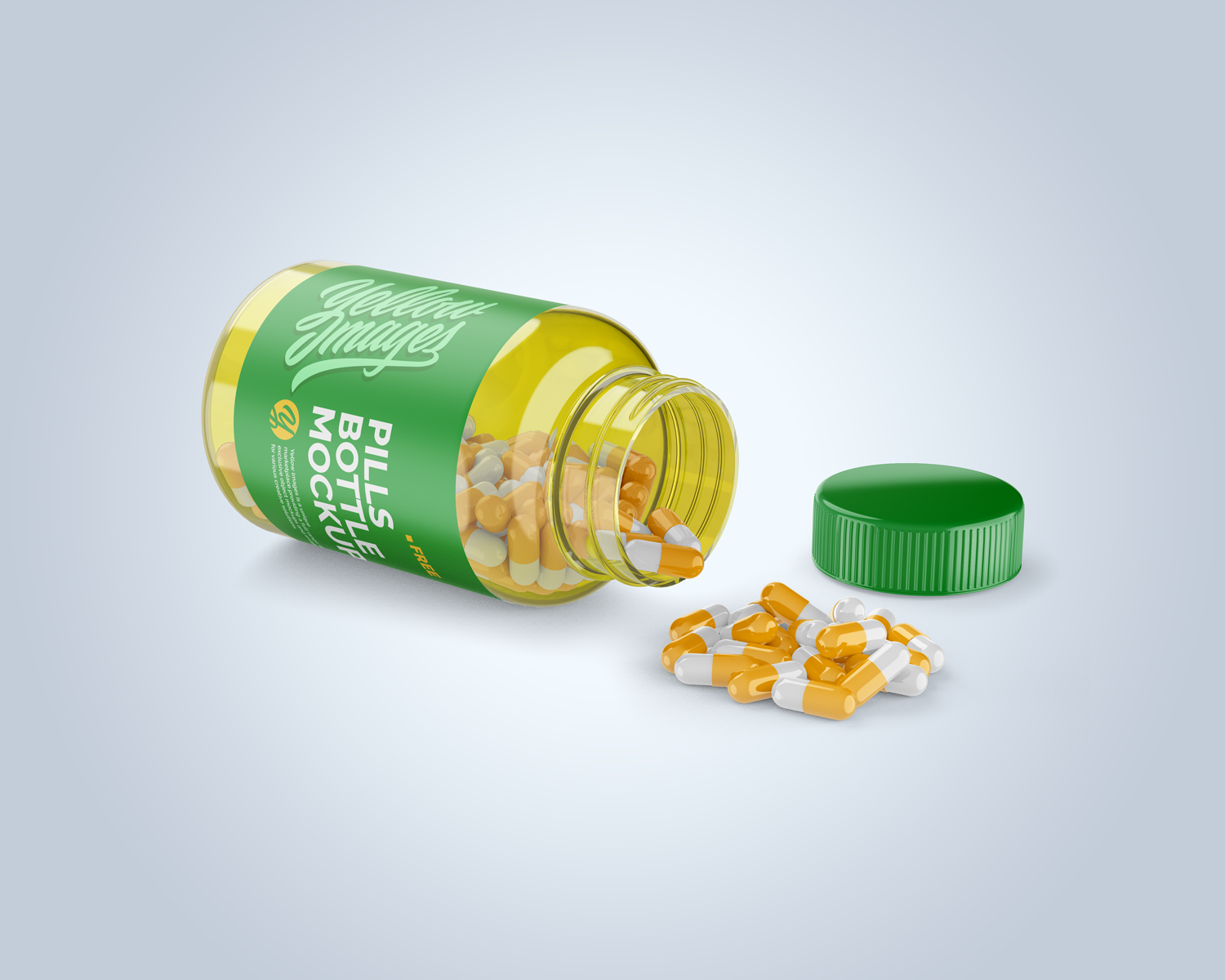 Download Opened Transparent Bottle With Pills Mockup Mockup World Hq Yellowimages Mockups