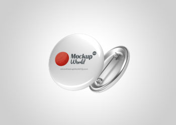 Pin Button Badge Free Mockup