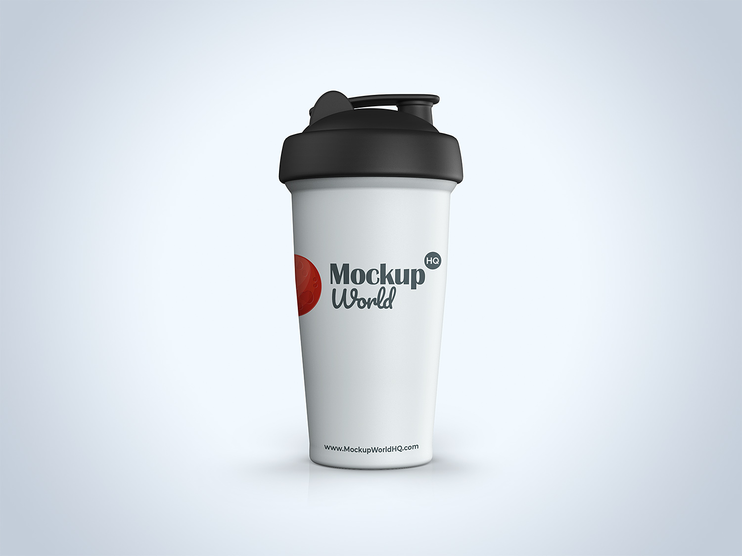 Premium PSD  Small blender bottle mockup, front view