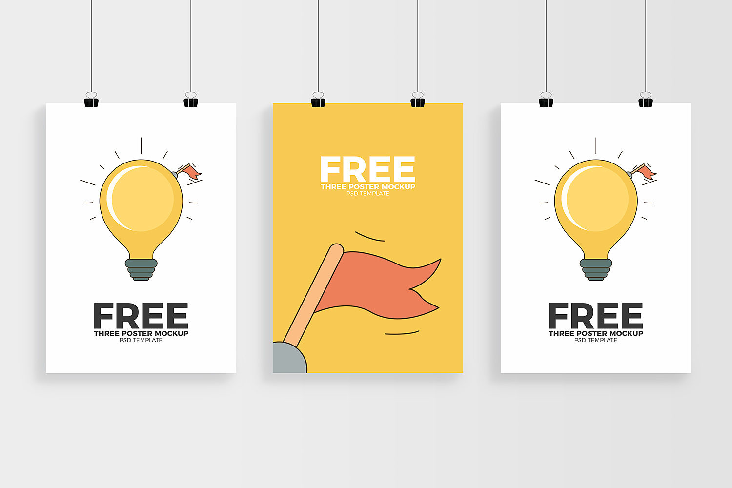 Download Three Posters Mockup Free Psd Template Mockup World Hq PSD Mockup Templates