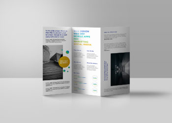 Tri-Fold Brochure Mockup PSD