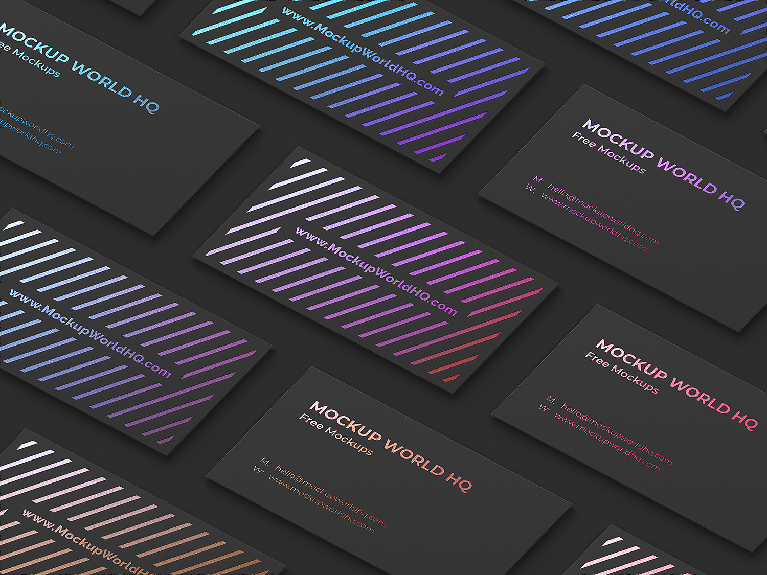 Download Business Card Grid Free Mockup Mockup World Hq