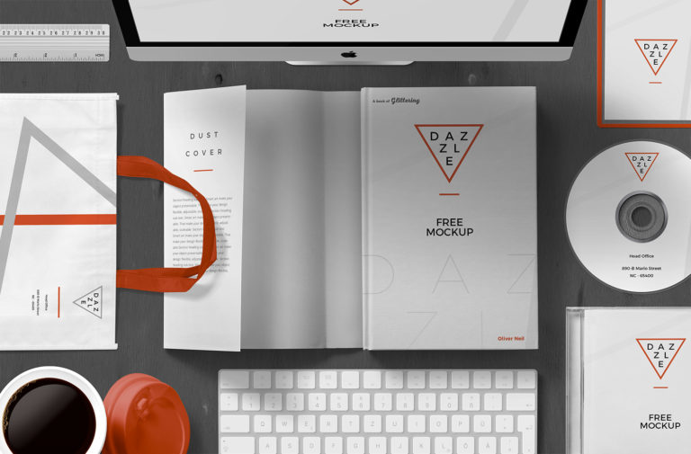 Free Book Cover Mockup Scene | Mockup World HQ