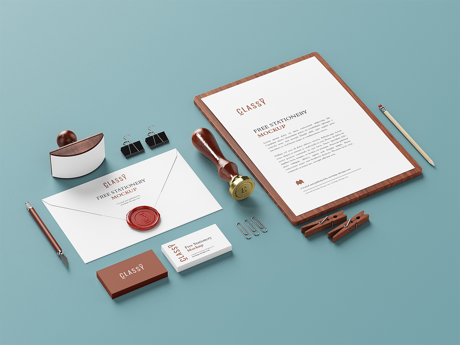 Download Free Branding Stationery Mockup | Mockup World HQ