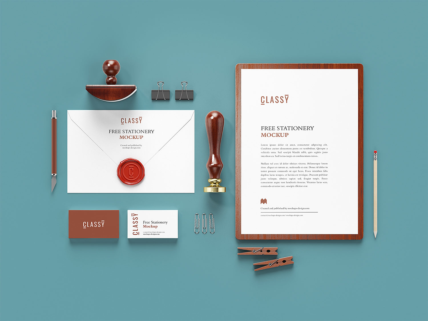 Download Free Branding Stationery Mockup | Mockup World HQ