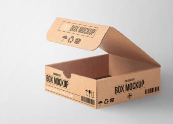 Free Cardboard Box Mockup