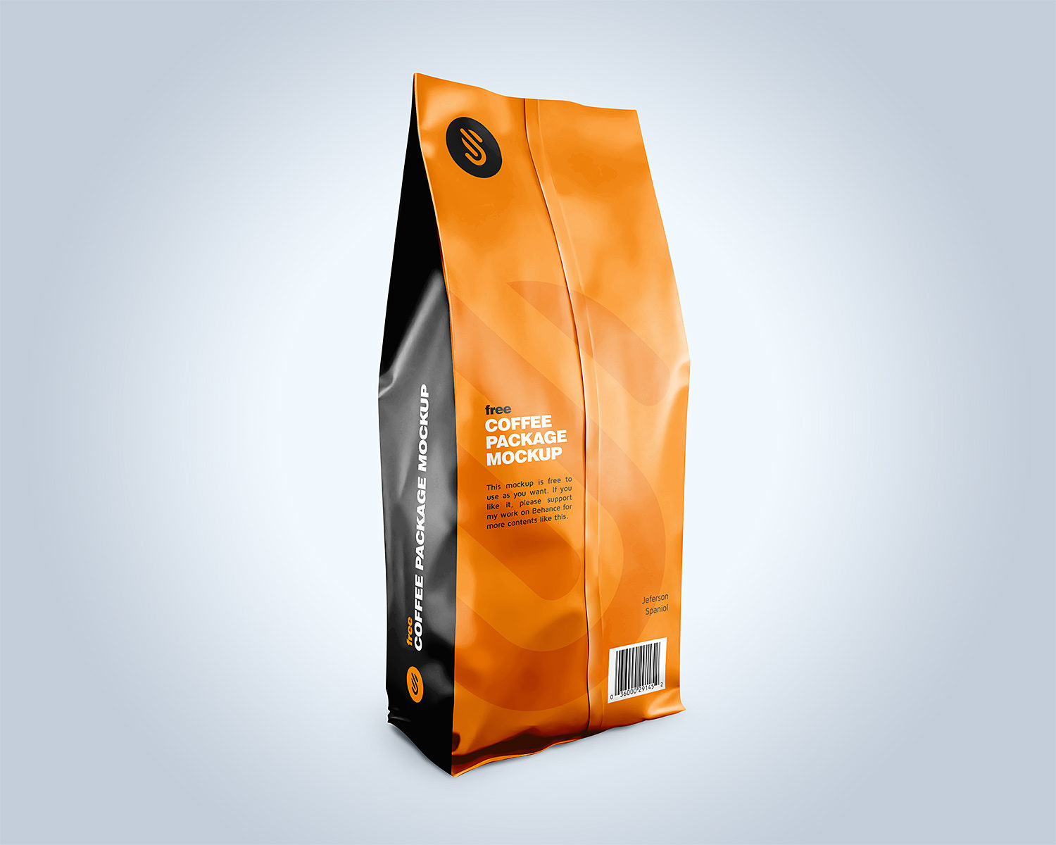 Free Coffee Pouch Packaging Mockup