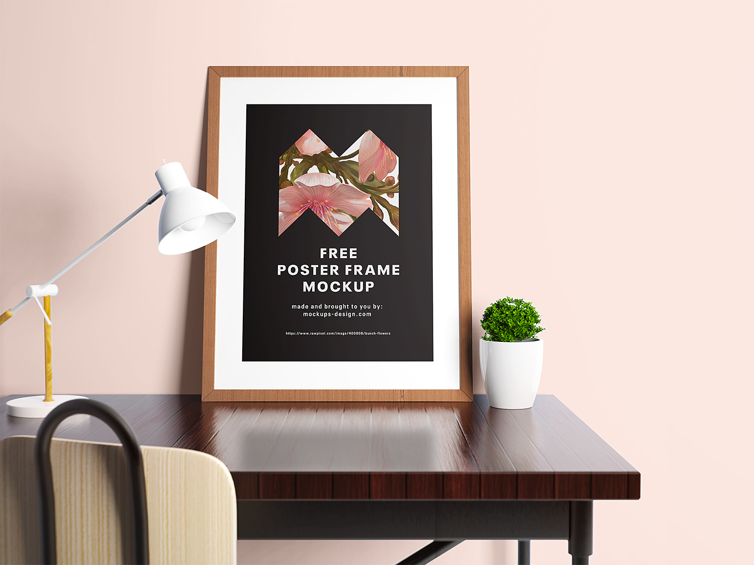 Download Free Poster Frame Mockup | Mockup World HQ