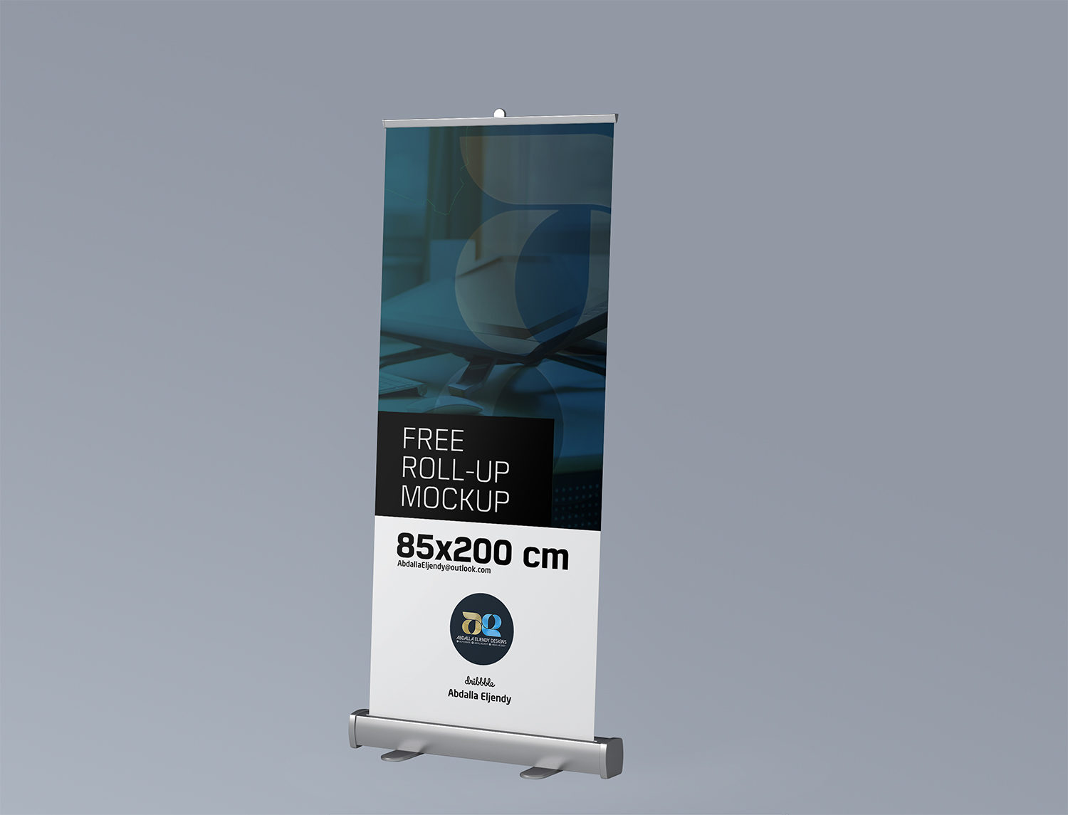 Free Roll-Up Advertising Mockup