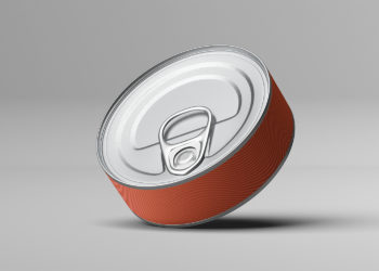 Free Short Tin Can Mockup