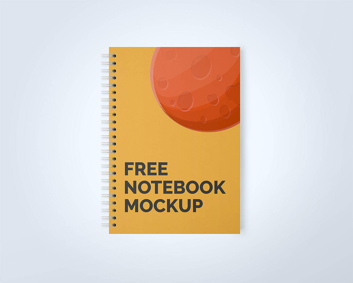 Free Spiral Notebook Mockup