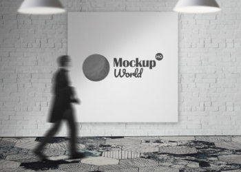 Free Square Billboard Outdoor Mockup