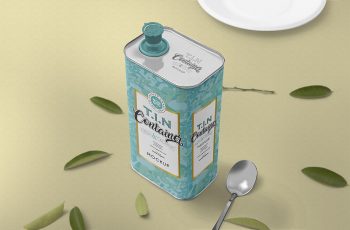 Free Tin Can Mockup Packaging