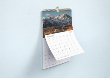 Free Wall Calendar Mockup