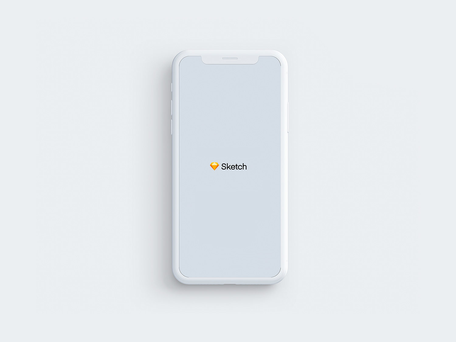 Free iPhone X Clay Sketch Mockup