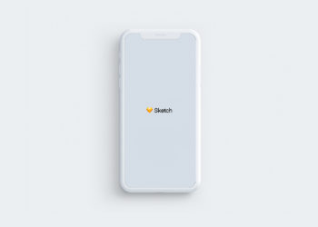 Free iPhone X Clay Sketch Mockup