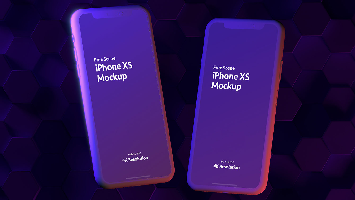 iPhone Xs Double Sketch Mockup