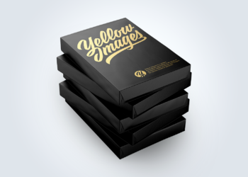 5 Matte A4 Size Paper Sheet Packs Mockup