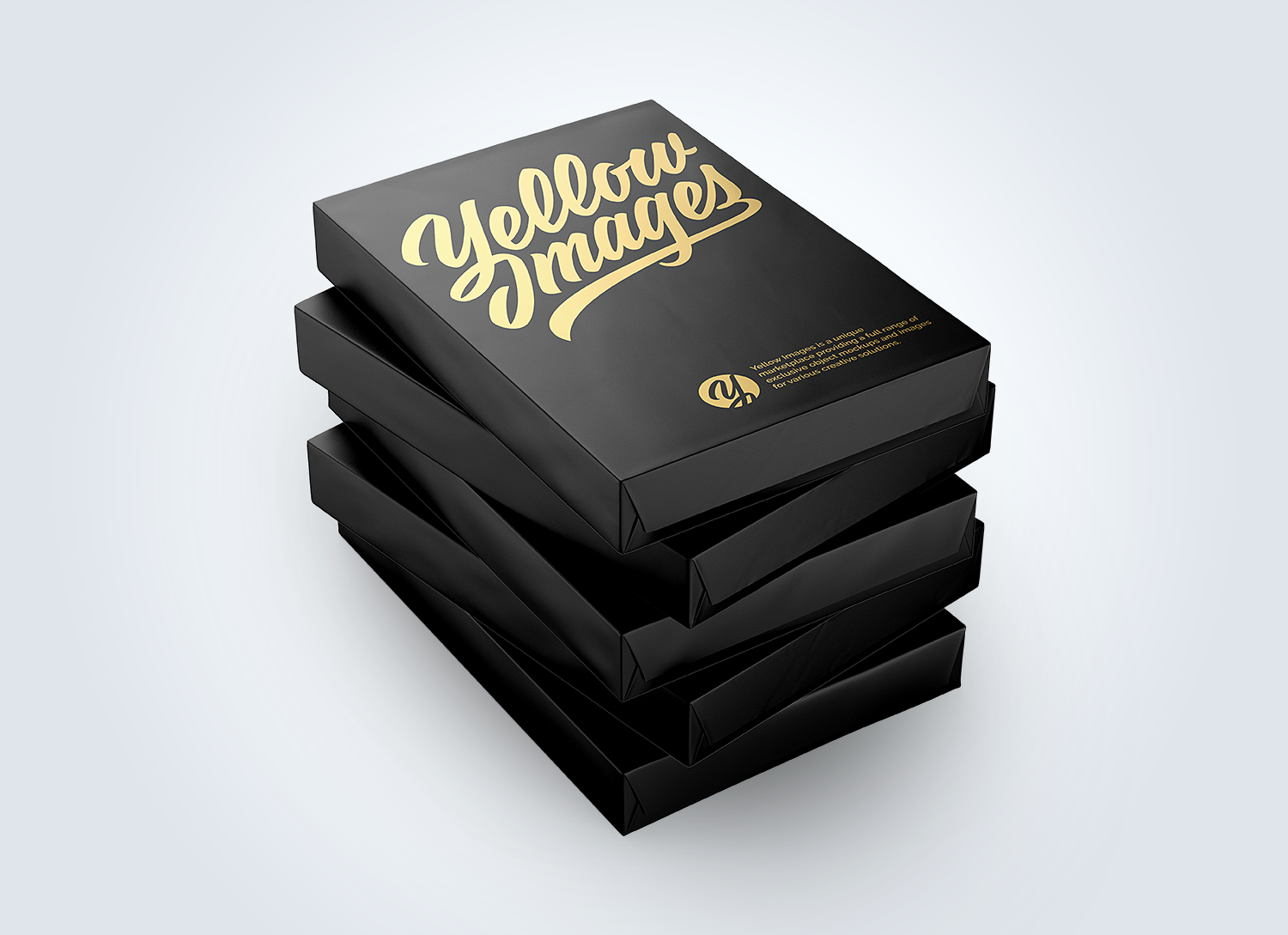 5 Matte A4 Size Paper Sheet Packs Mockup