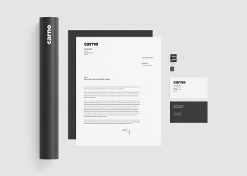 Black and White Stationery Mockup