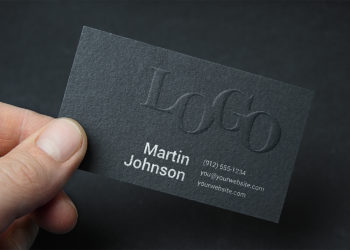 Embossed Business Card Mock-Up