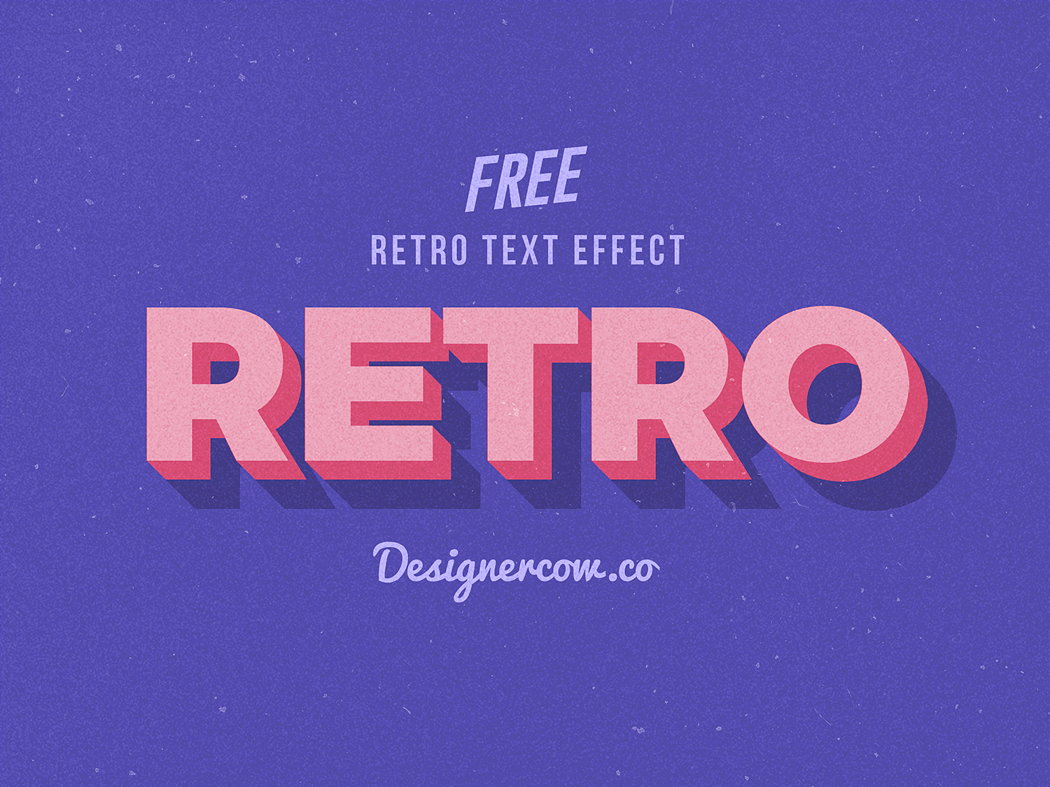 Free 3D Retro Text Effect