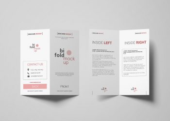 Free Bi-fold Invitation Mockup