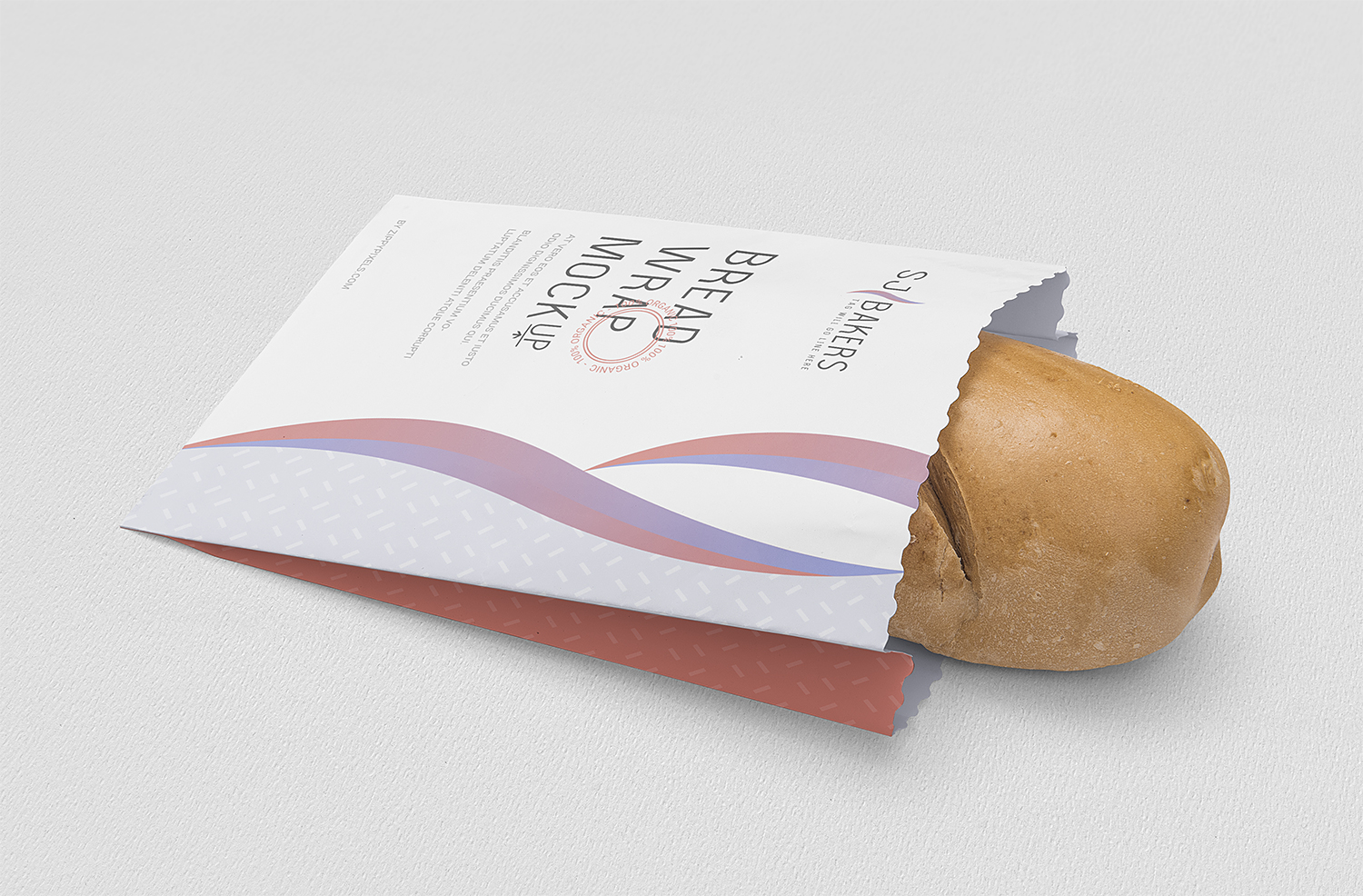 Download Free Bread Paper Bag Packaging Mockup | Mockup World HQ