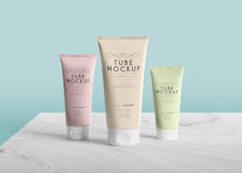 Free Cosmetics Tube Mockup Scene