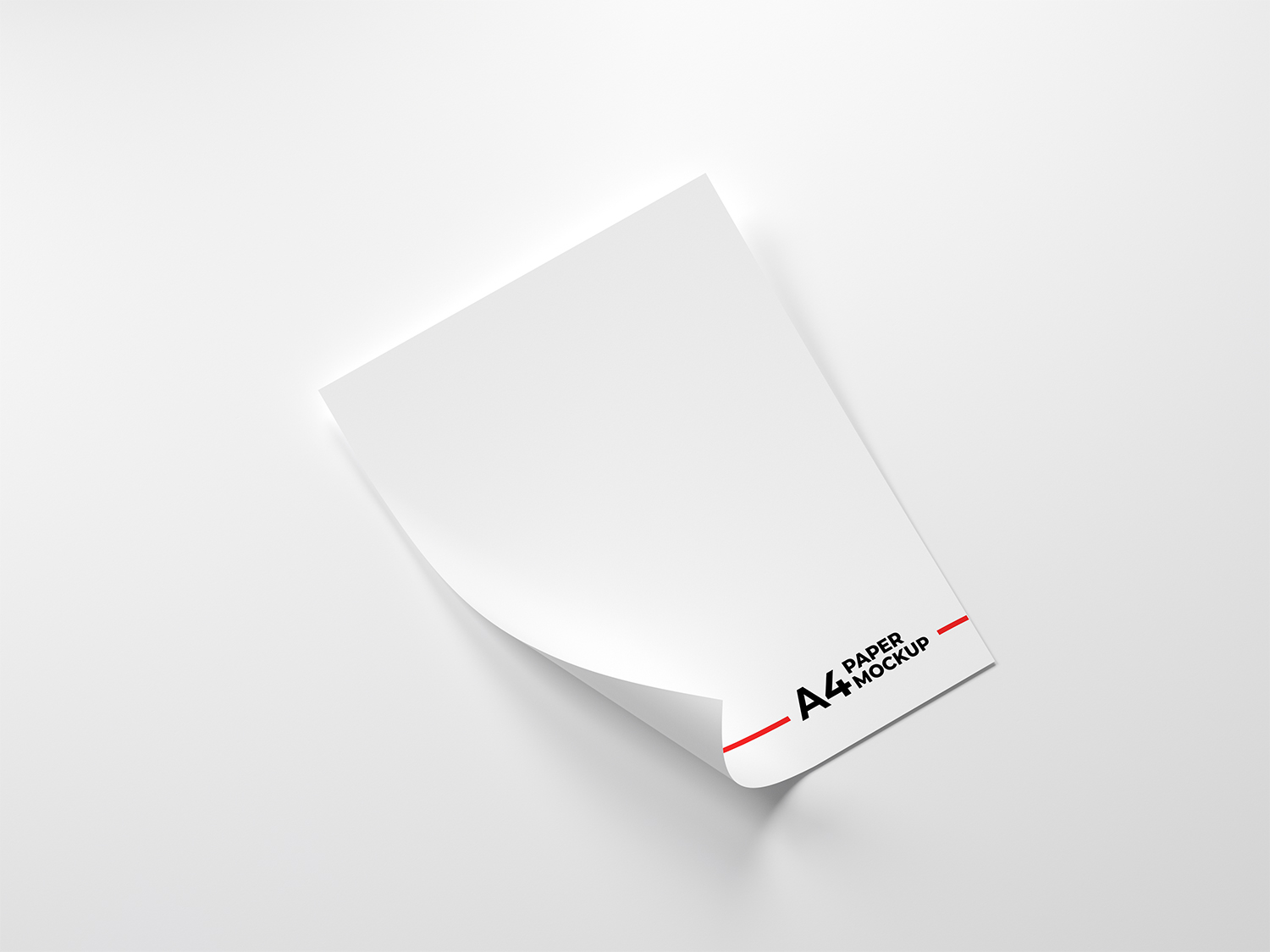Download Free Folded A4 Paper Mockup | Mockup World HQ