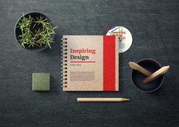 Free Notebook Mockup PSD Template