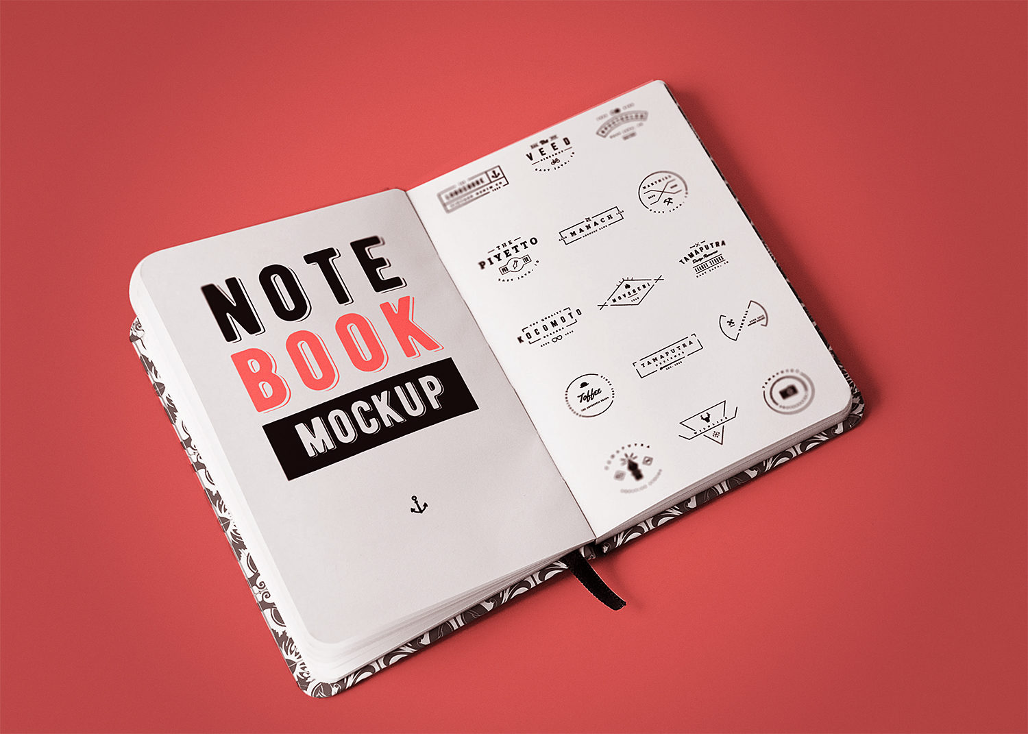 Free Open Notebook Mockup
