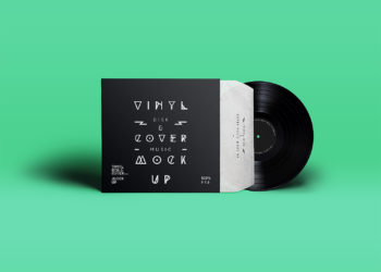 Free Vinyl Cover Record Mock-Up