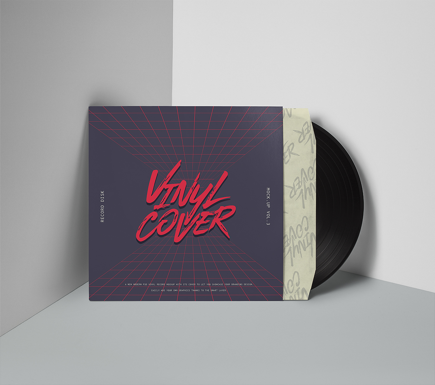 Free Vinyl Record Mockup