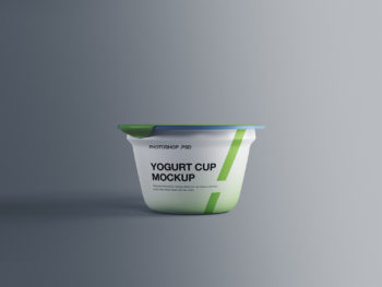 Free Yogurt Plastic Cup Mockup