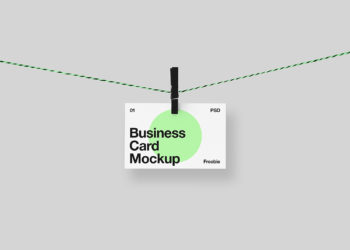 Hanging Business Card Mockup