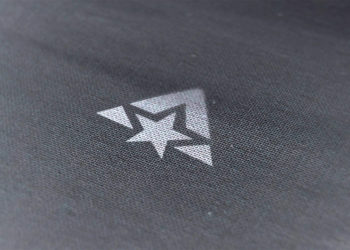 Pressed Logo Mockup on Fabric