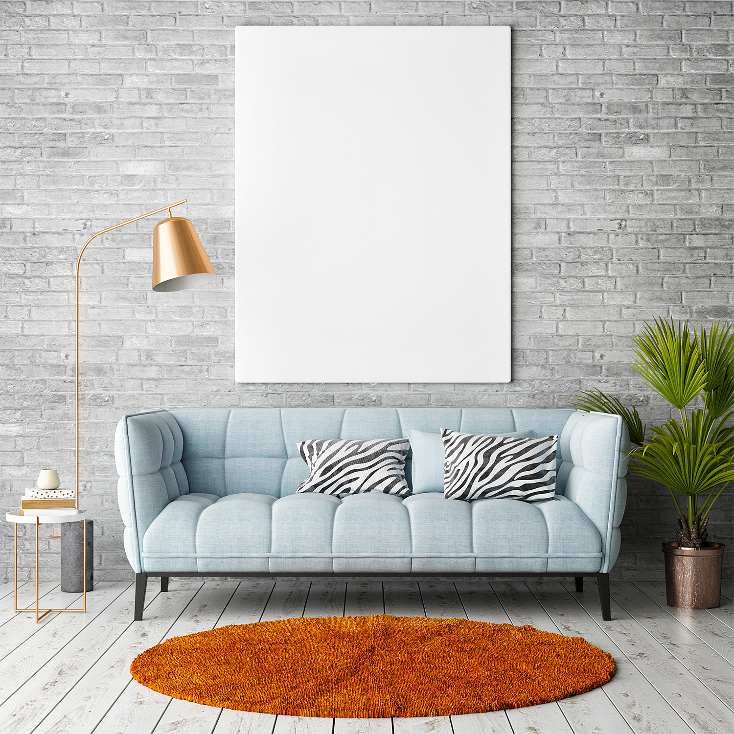 Download Room Interior Frame Poster Mockup | Mockup World HQ