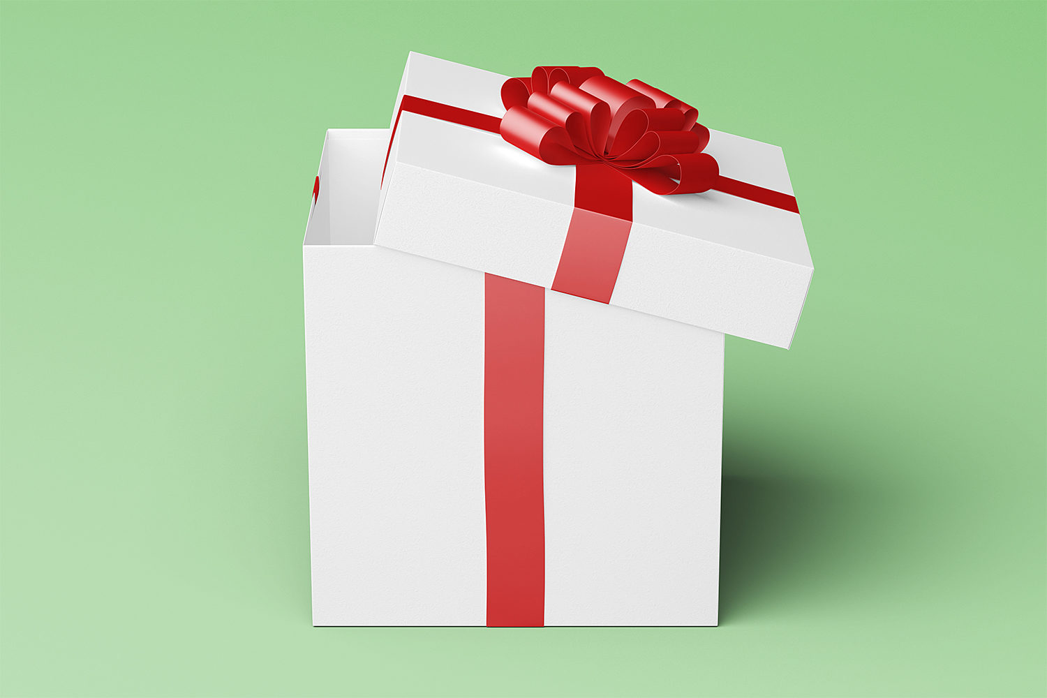 Square Gift Box Package Mock-Up