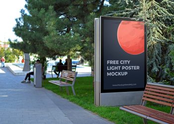 Free City Light Poster Mockup