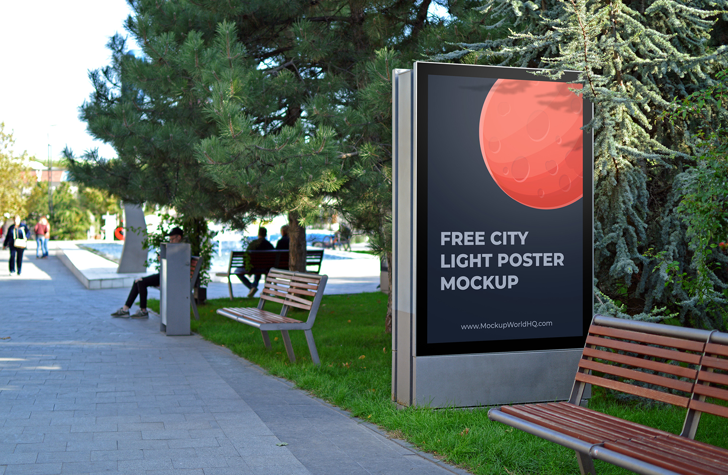 Free City Light Poster Mockup