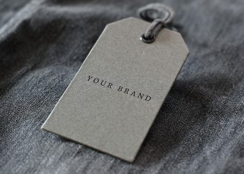 Free Denim Label Logo Mockup