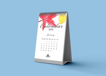 Free Desk Calendar Mockup