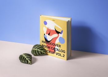 Free Hardcover Book Catalog Mockup