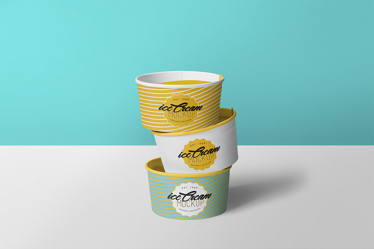 Download Free Ice Cream Cup Mockup | Mockup World HQ