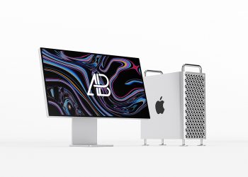 Free New Mac Pro and Apple Pro Display Mockup