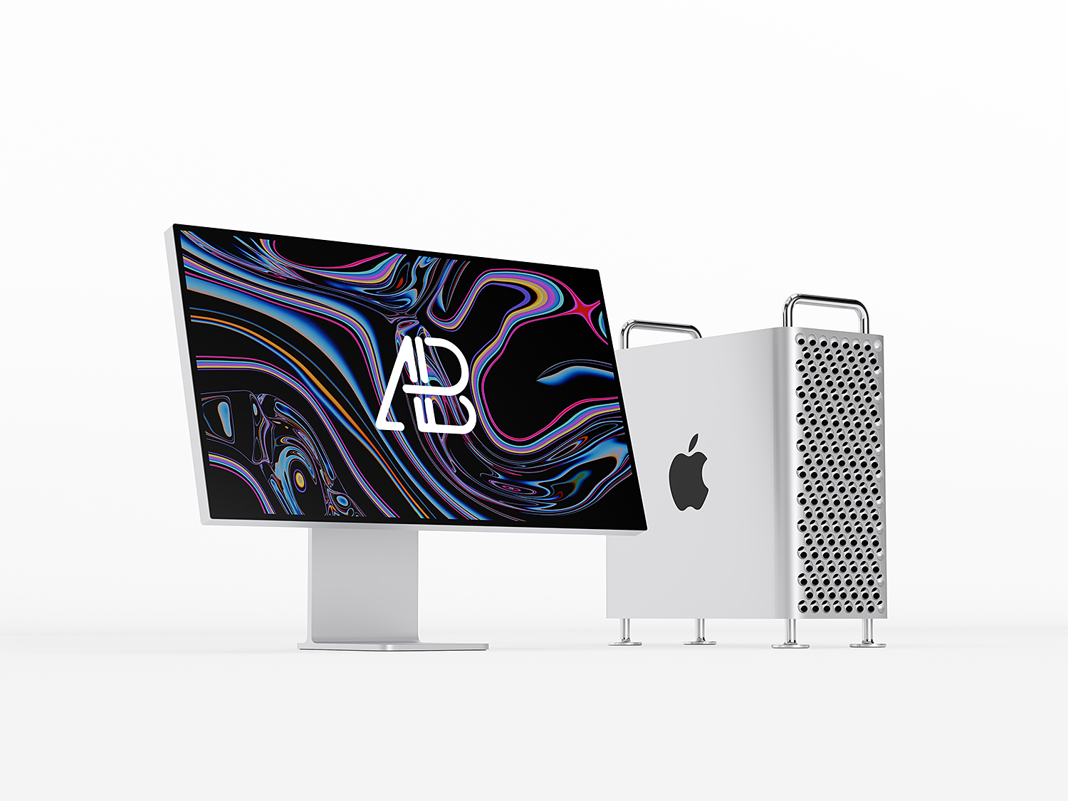 Free New Mac Pro and Apple Pro Display Mockup