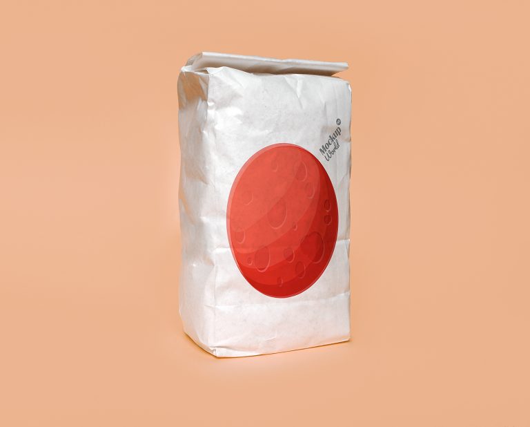 Download Free Paper Flour Bag Mockup | Mockup World HQ